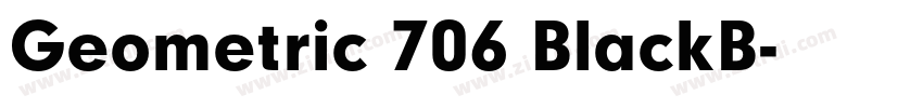 Geometric 706 BlackB字体转换